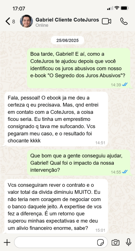 Depoimento de cliente