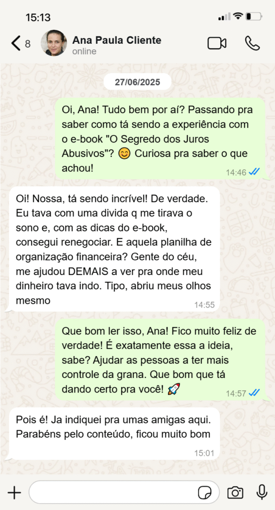 Depoimento de cliente
