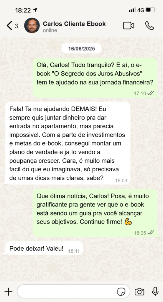 Depoimento de cliente