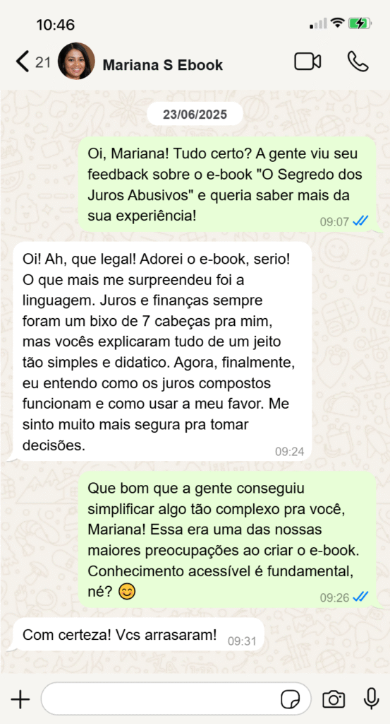 Depoimento de cliente