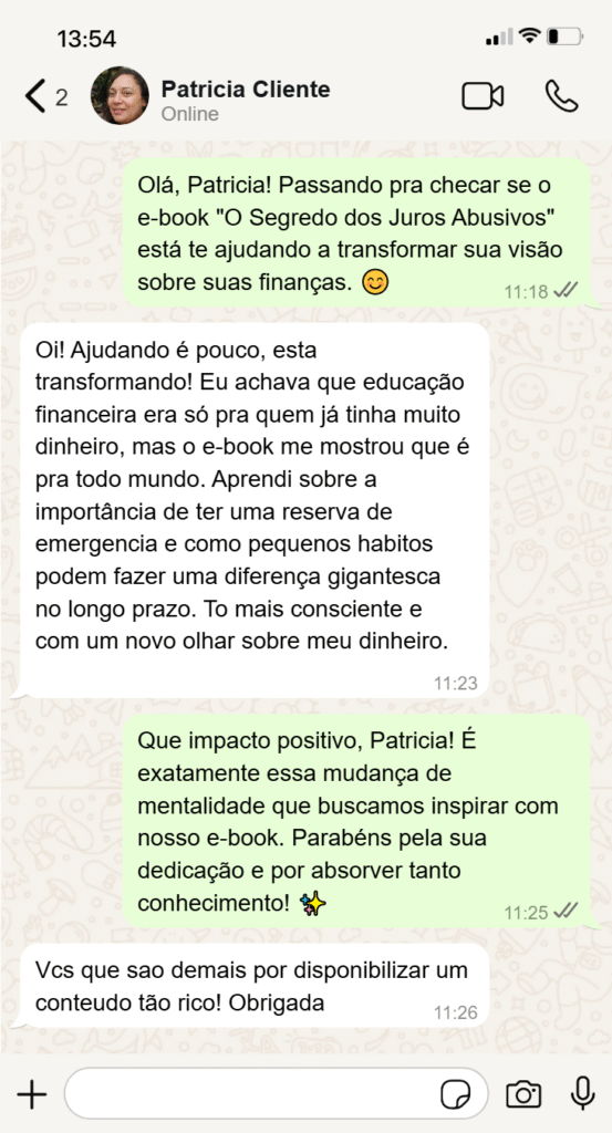 Depoimento de cliente