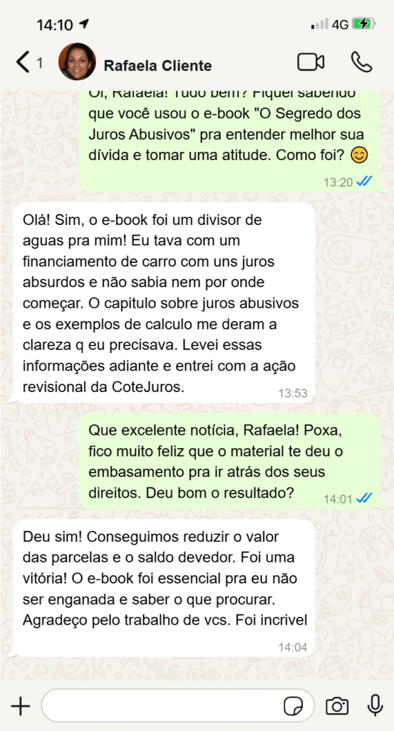 Depoimento de cliente